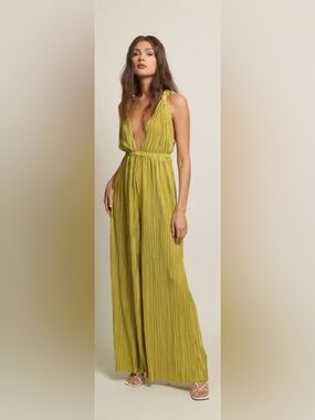 Line + Dot Indira Plissé Jumpsuit